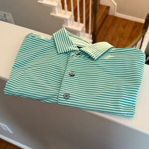 FootJoy Green Striped Polo Shirt